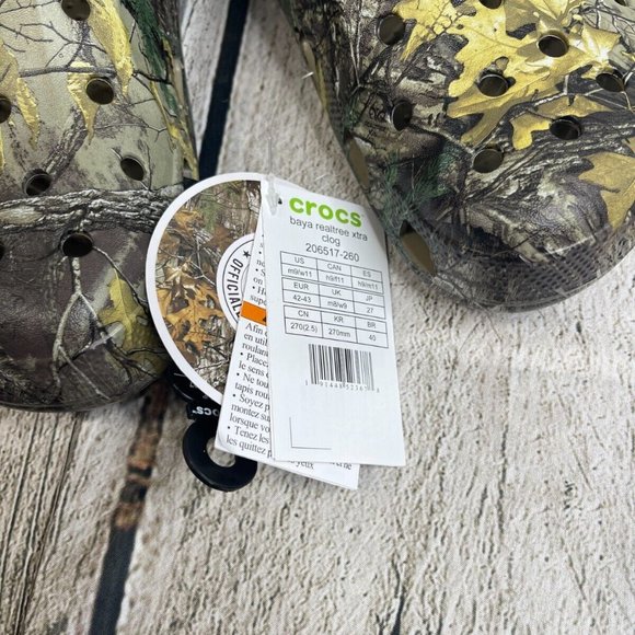 Mens Crocs Baya Realtree Camo Xtra Clogs 206517-260 main image 4